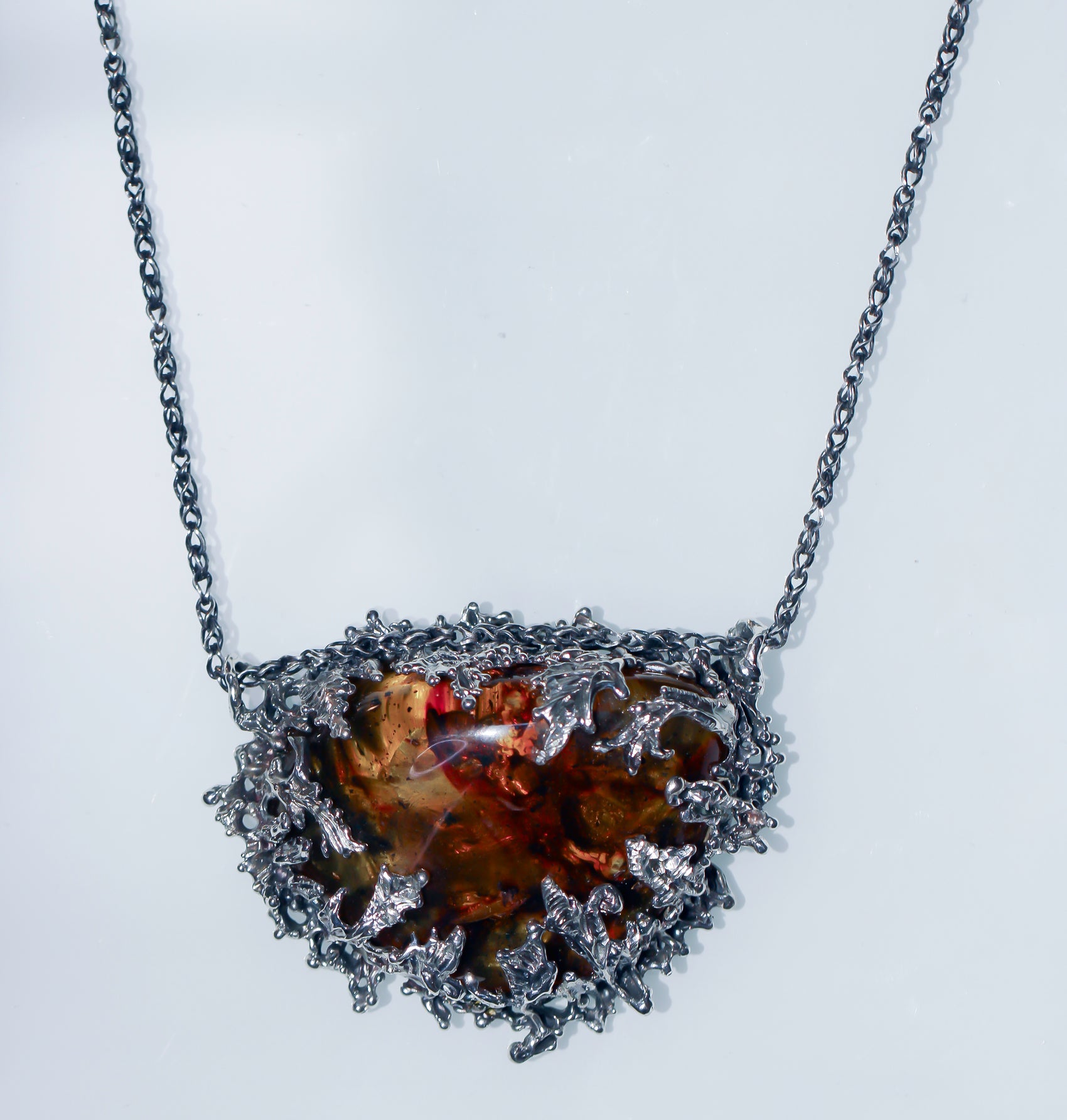 Apollo Karneios / Exalted Sun Talismans / Sol Invictus! - Amber wrapped in Leaves