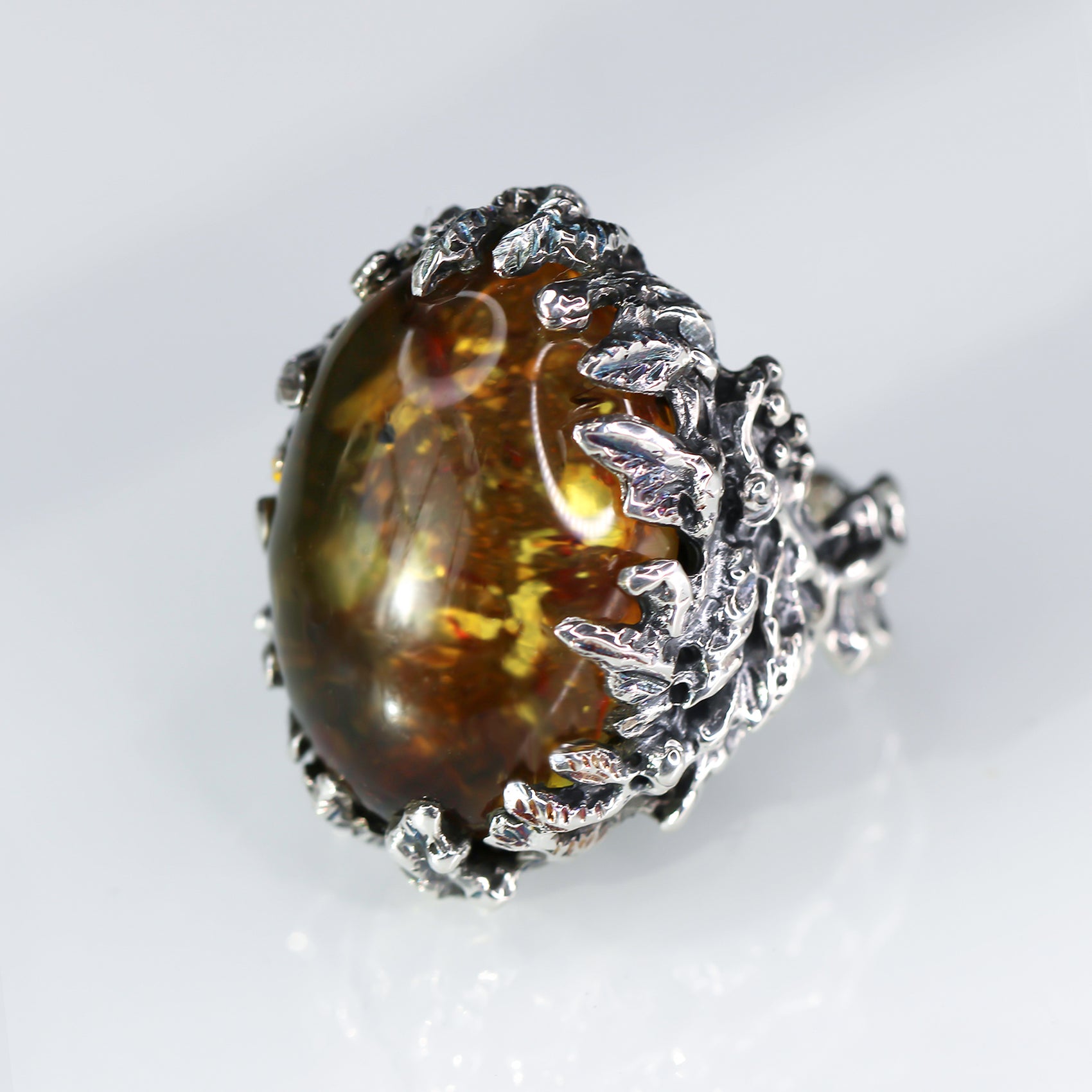 Apollo Karneios / Exalted Sun Talismans / Sol Invictus! -Amber Ring 1- size 8 1/4