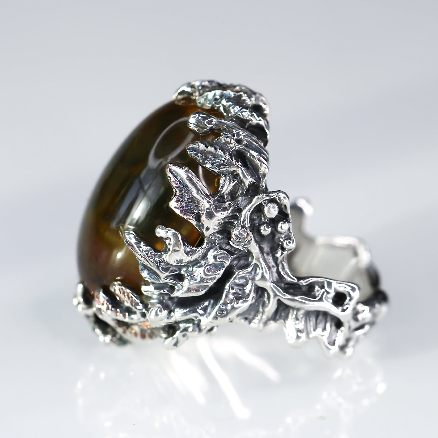 Apollo Karneios / Exalted Sun Talismans / Sol Invictus! -Amber Ring 1- size 8 1/4