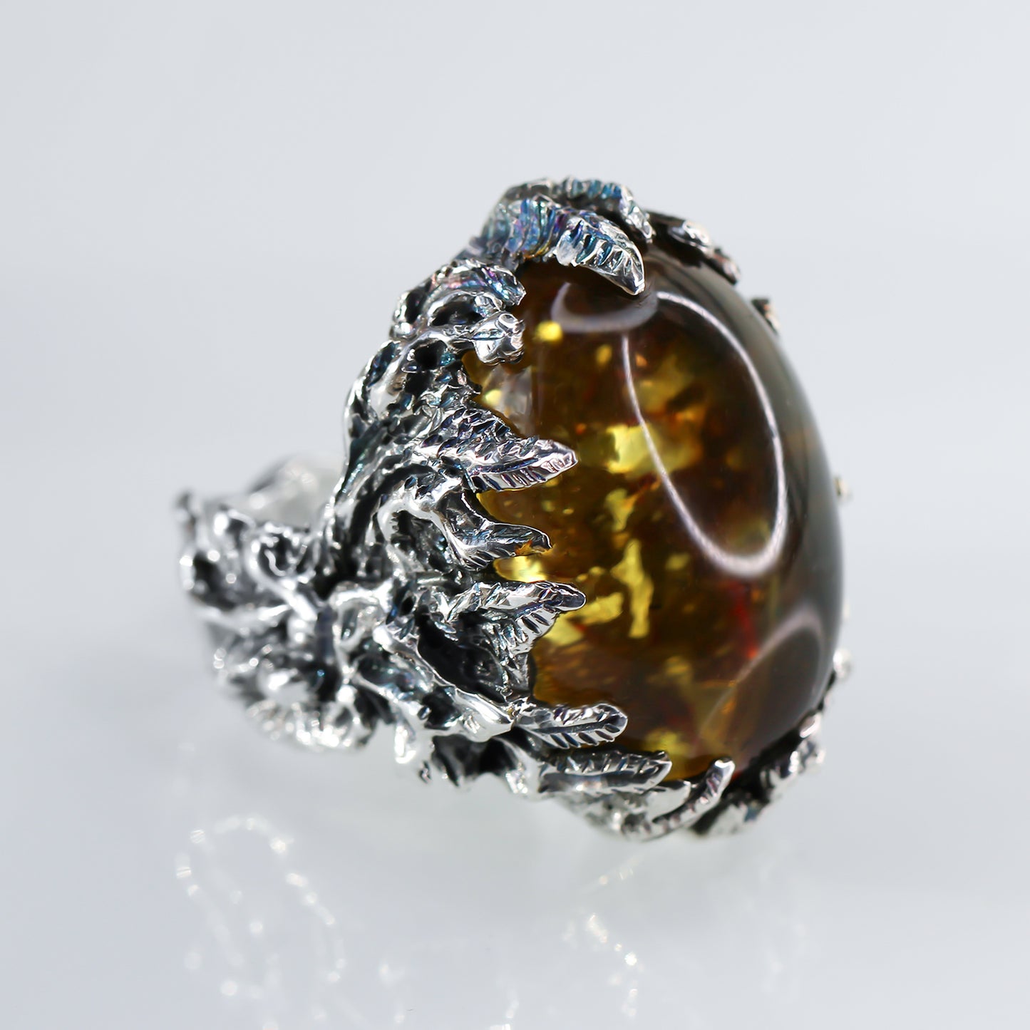 Apollo Karneios / Exalted Sun Talismans / Sol Invictus! -Amber Ring 1- size 8 1/4