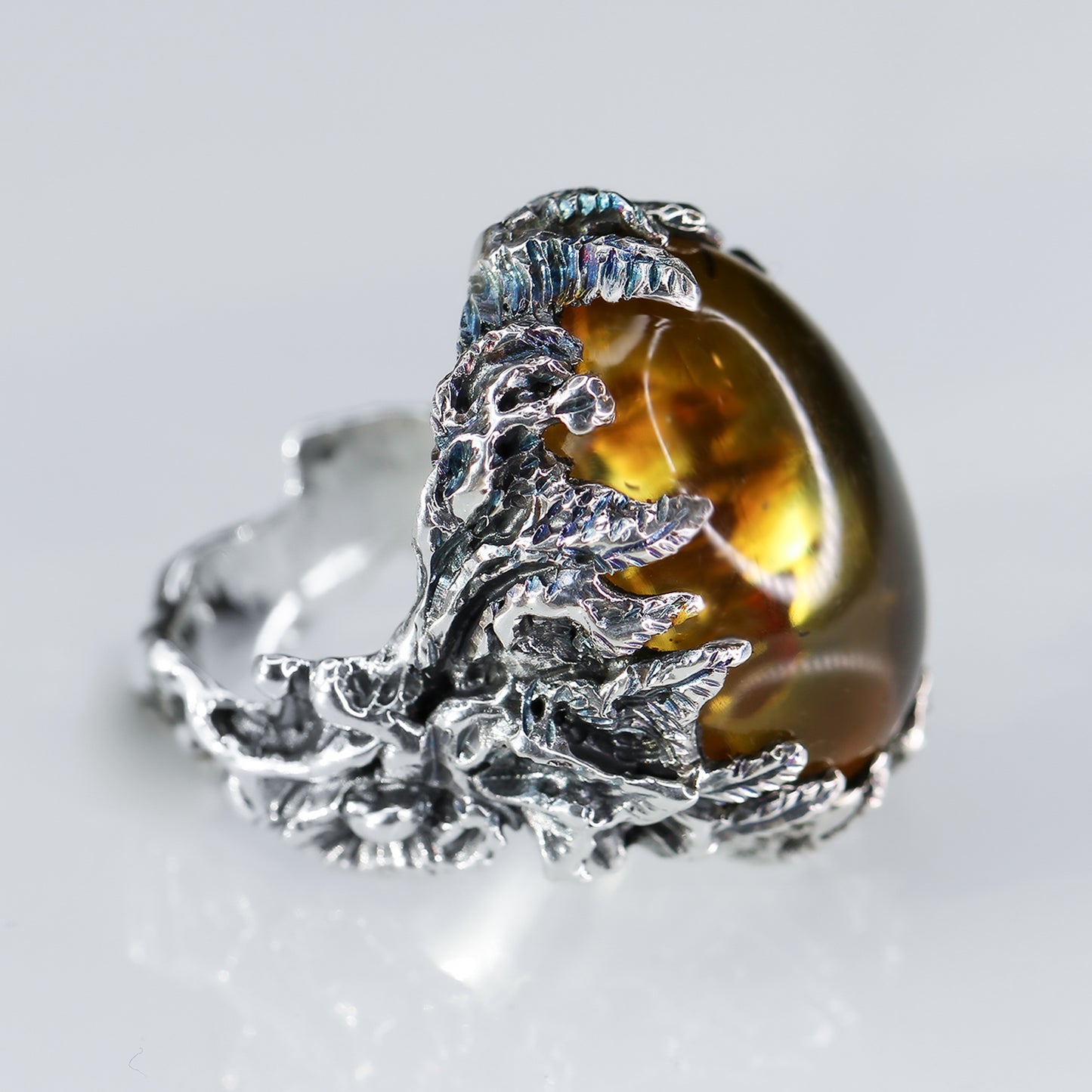 Apollo Karneios / Exalted Sun Talismans / Sol Invictus! -Amber Ring 1- size 8 1/4