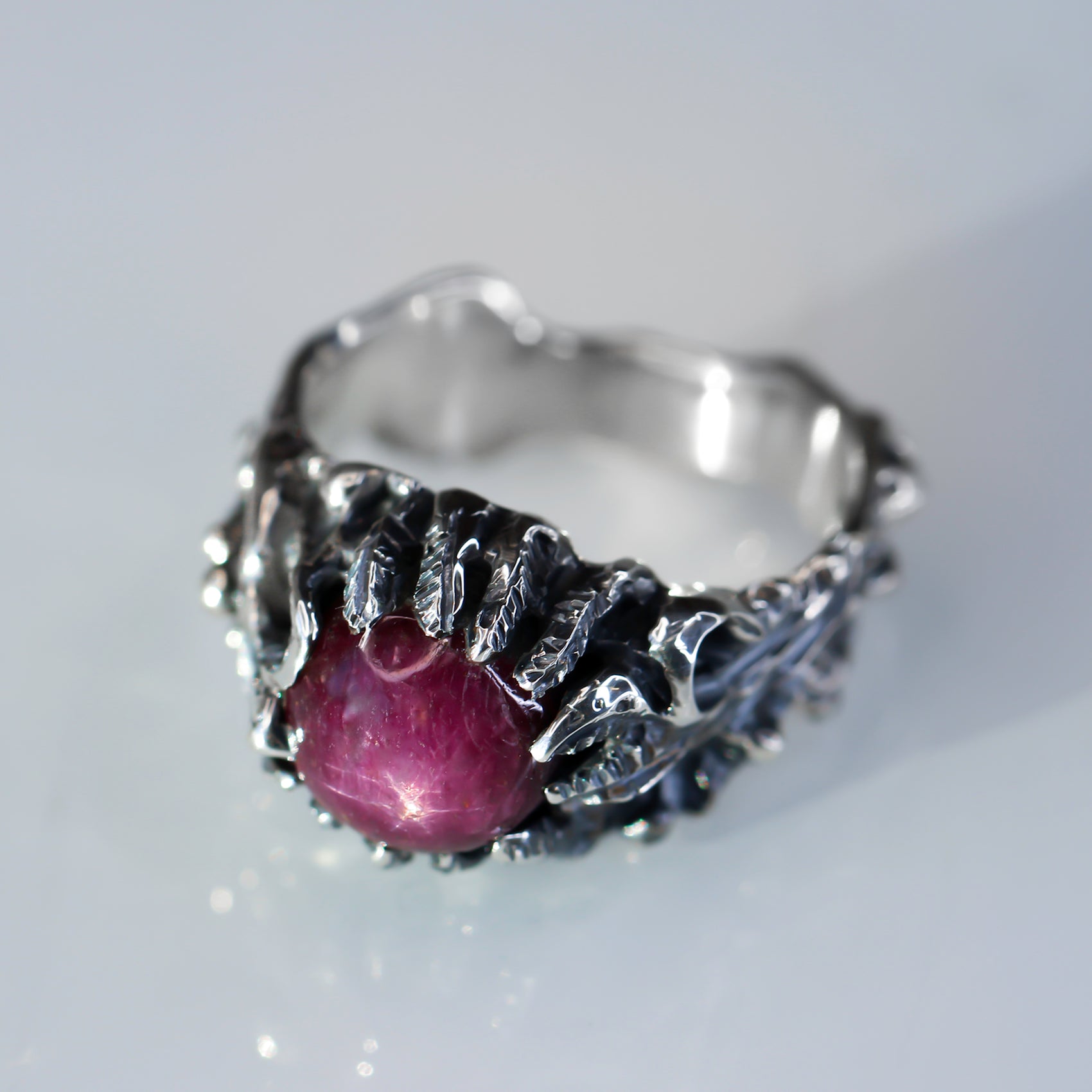 Apollo Karneios / Exalted Sun Talismans / Sol Invictus! -Star Ruby Ring 2- size 9 1/4