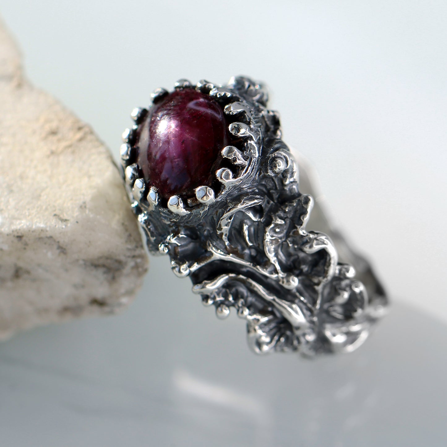 Apollo Karneios / Exalted Sun Talismans / Sol Invictus!  -Star Ruby Ring 3- size 8