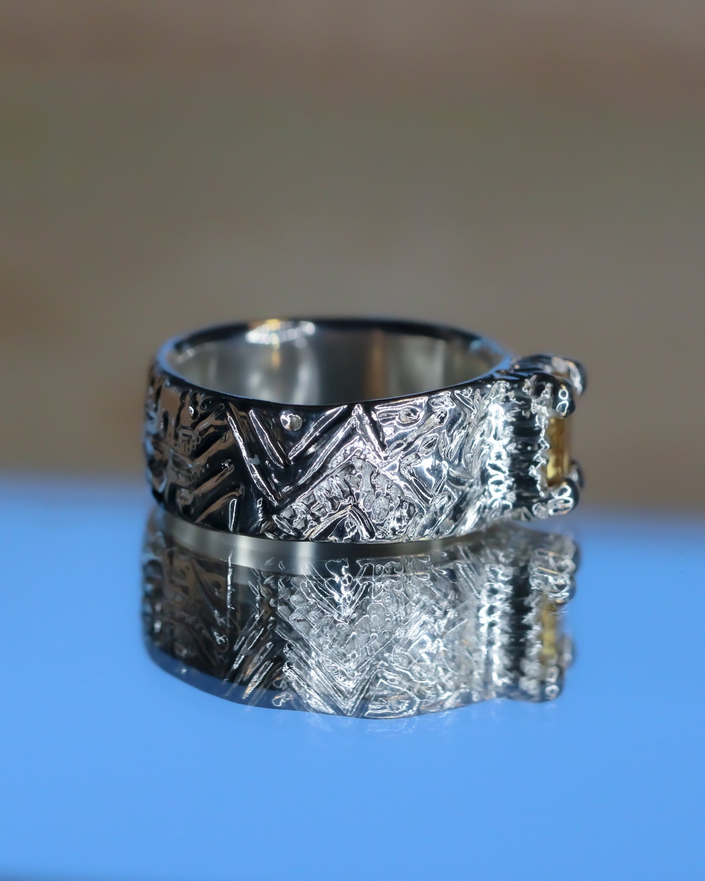 JOJ #3 Baguette Citrine Ring size 8