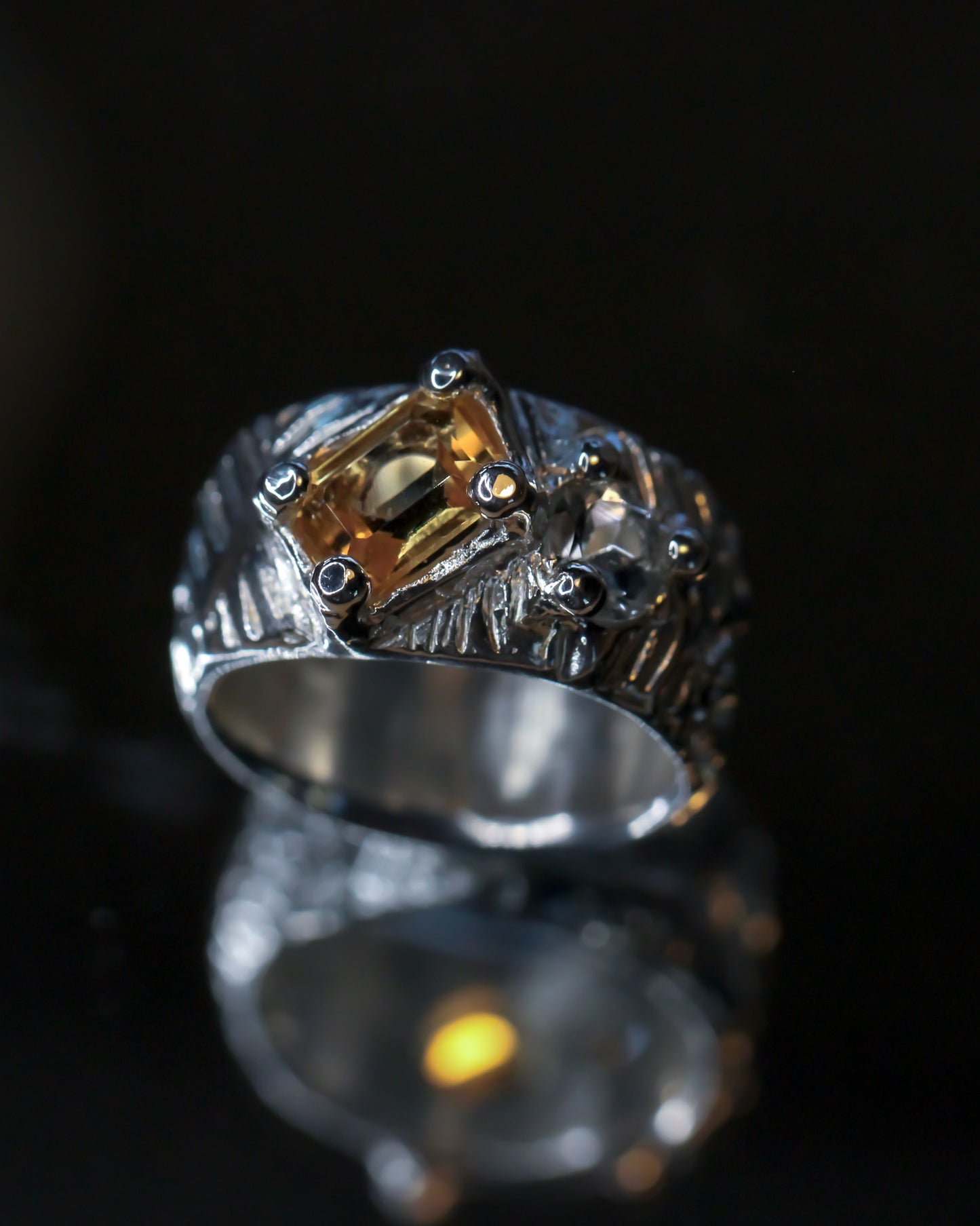JOJ #3 Baguette Citrine Ring size 5