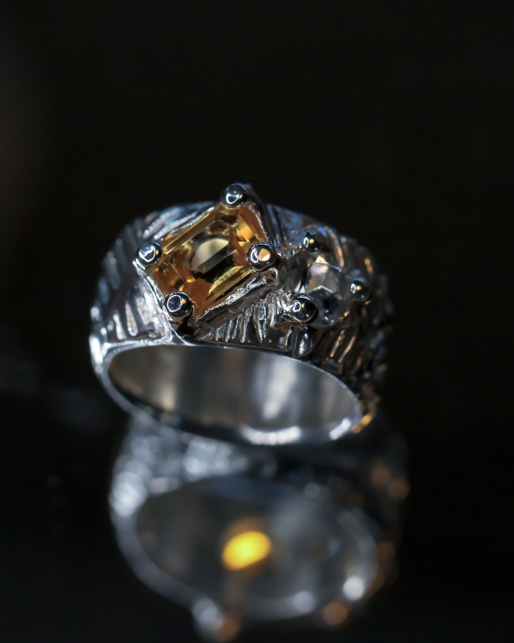 JOJ #3 Baguette Citrine Ring size 5