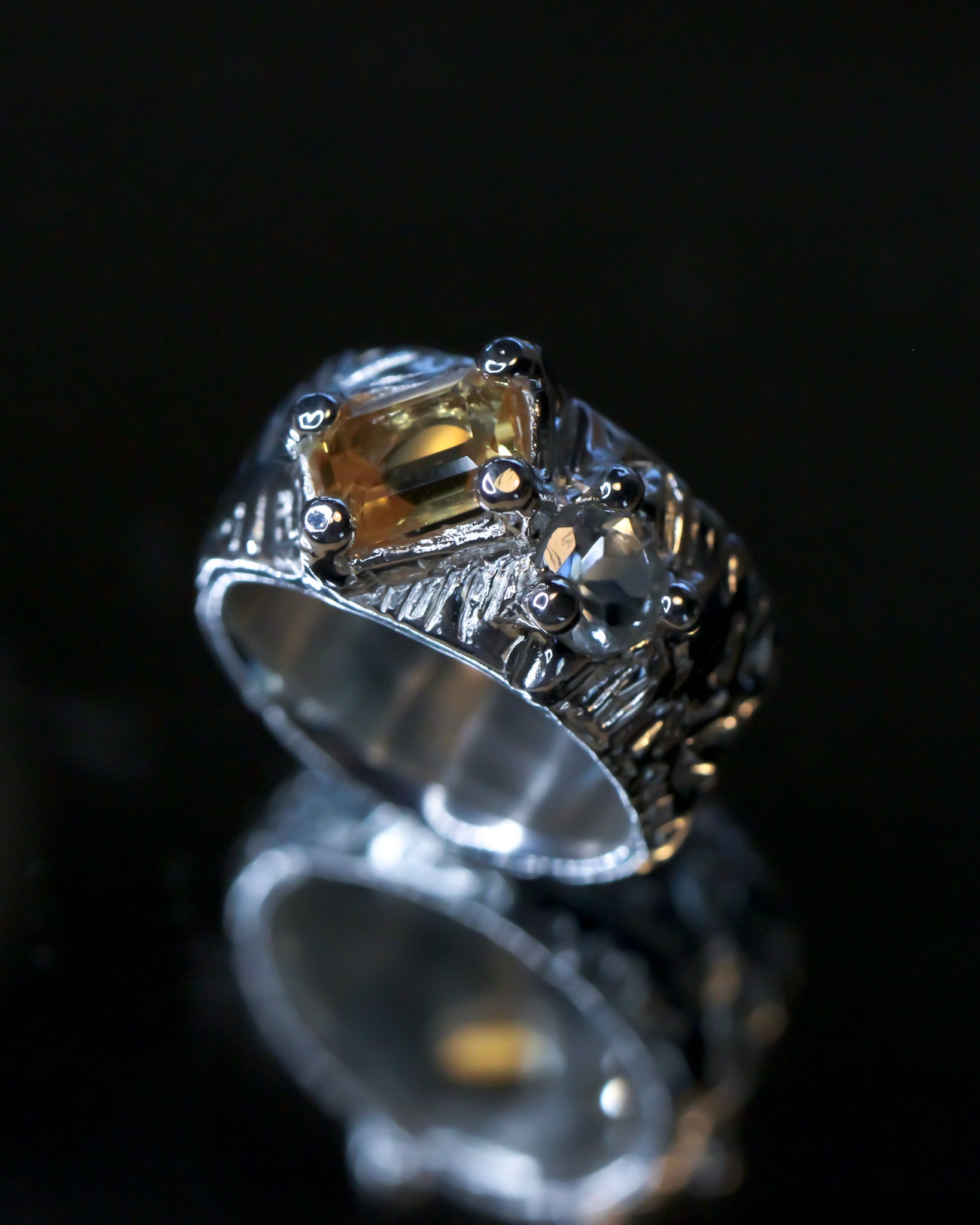 JOJ #3 Baguette Citrine Ring size 5