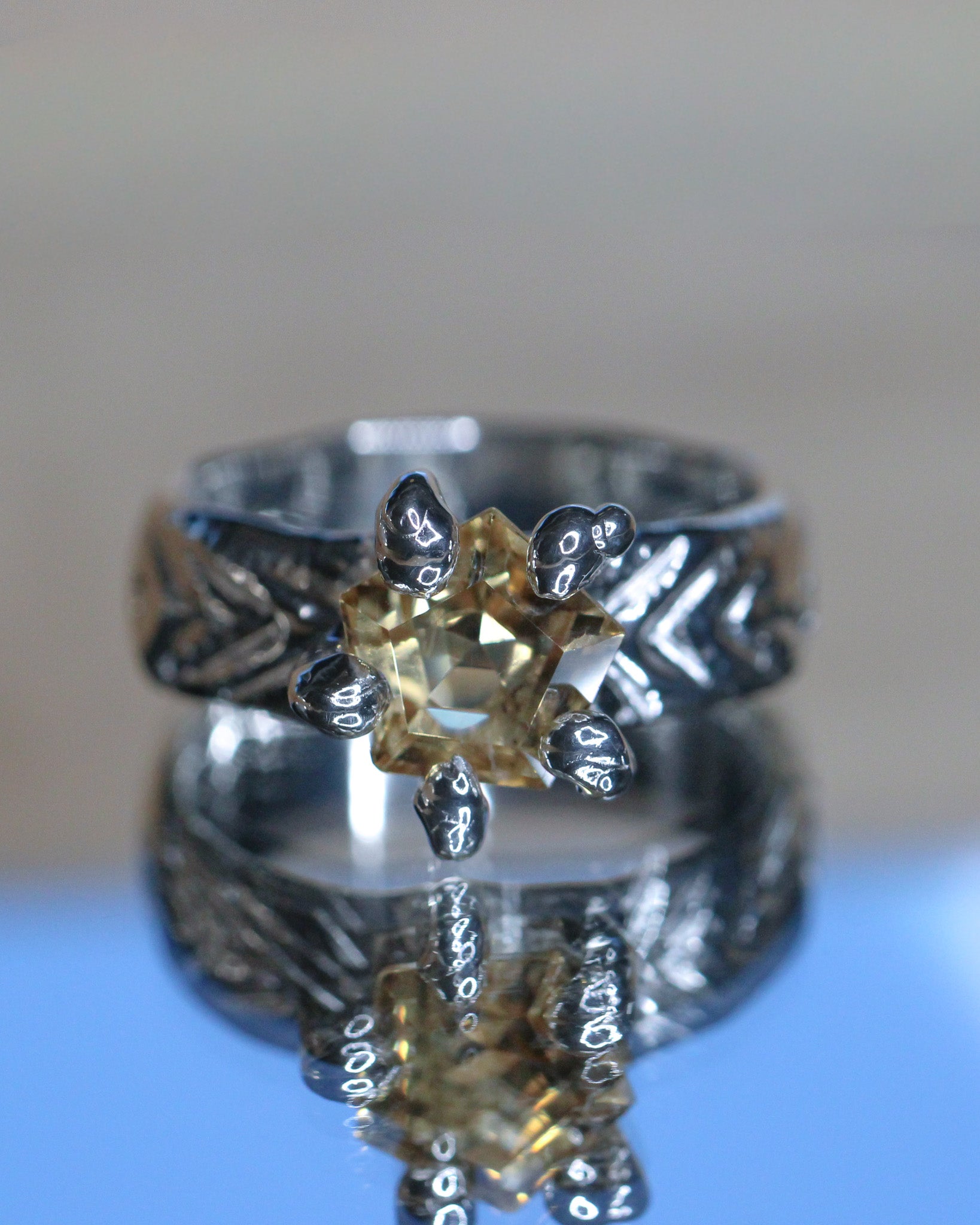 JOJ #3 Star Citrine Ring size 9 1/2