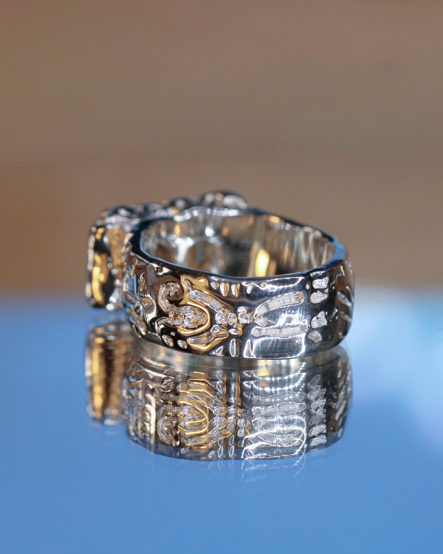 JOJ #3 two Baguette Citrine Ring size 7 3/4