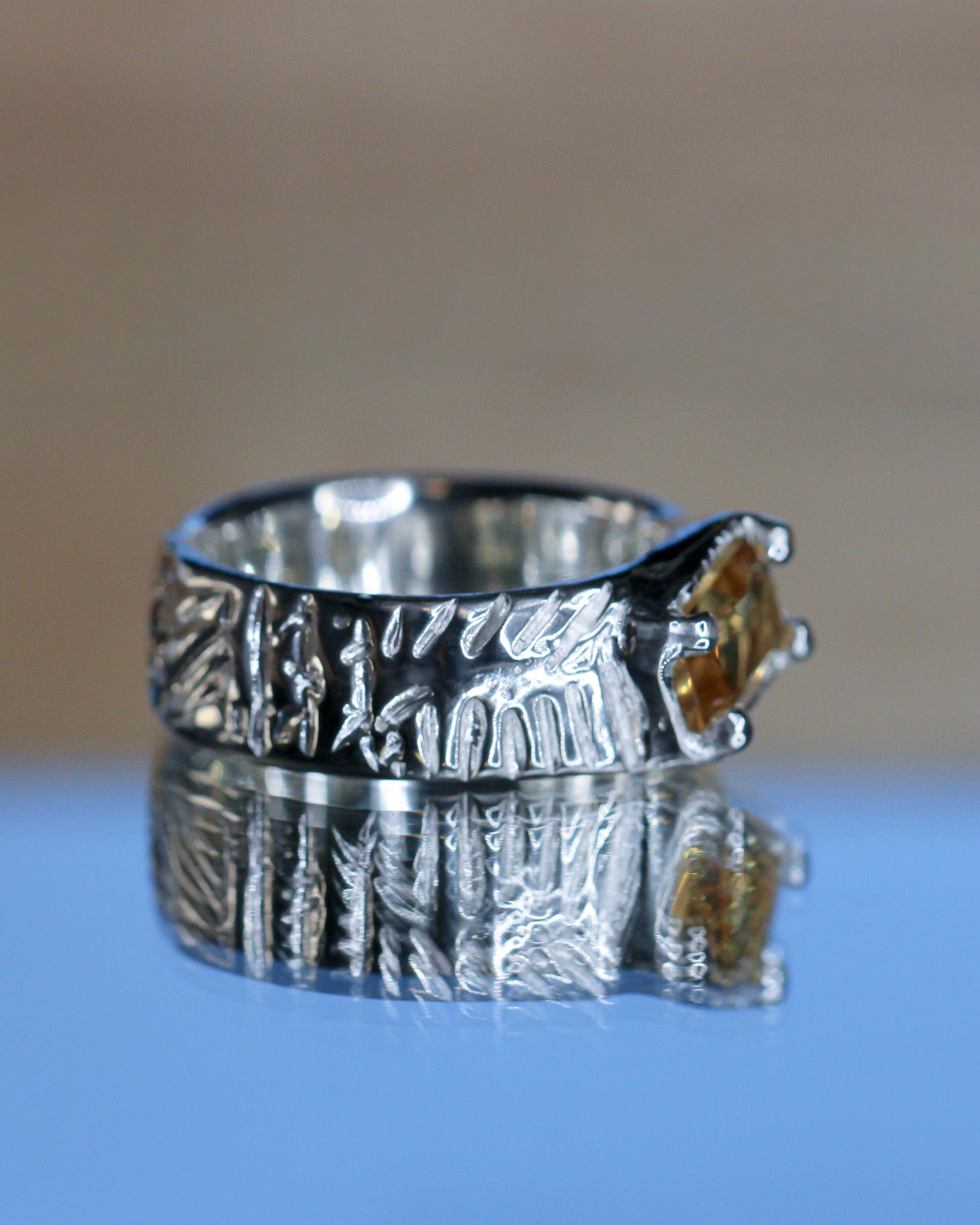 JOJ #3 Baguette Citrine Ring size 7 1/4