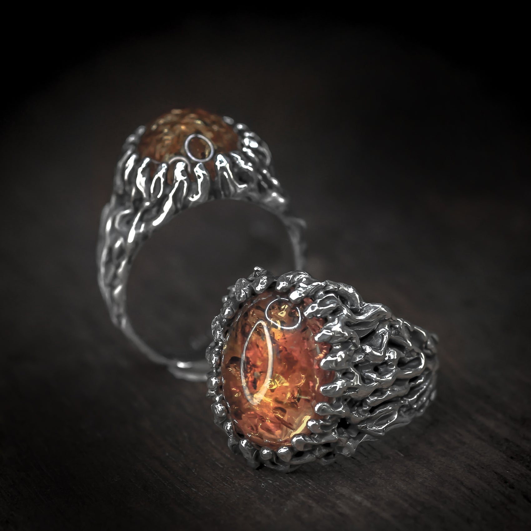 Solar Amber Talisman Rings - The Operation of the Sun
