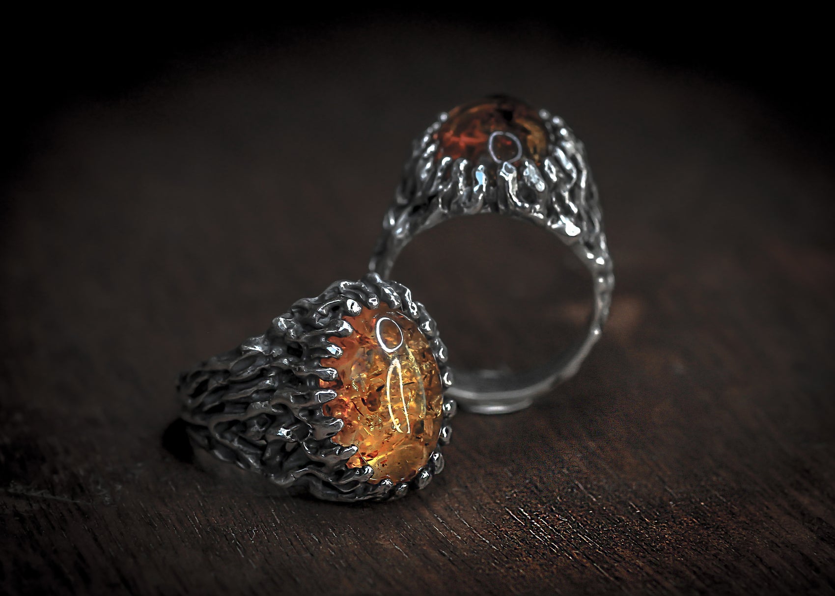 Solar Amber Talisman Rings - The Operation of the Sun