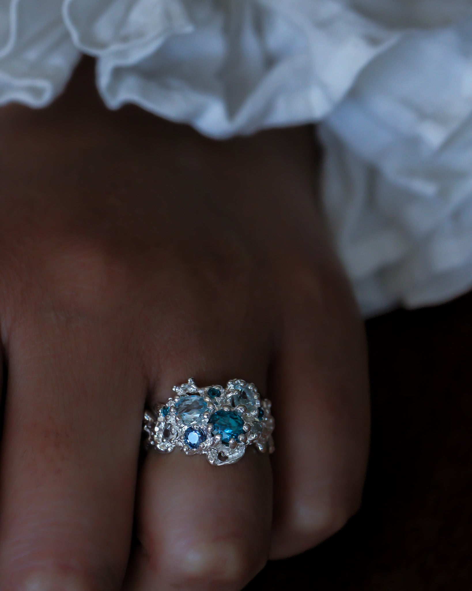 Tides of Tethys talisman ring
handcrafted astrological talisman Tides of Tethys