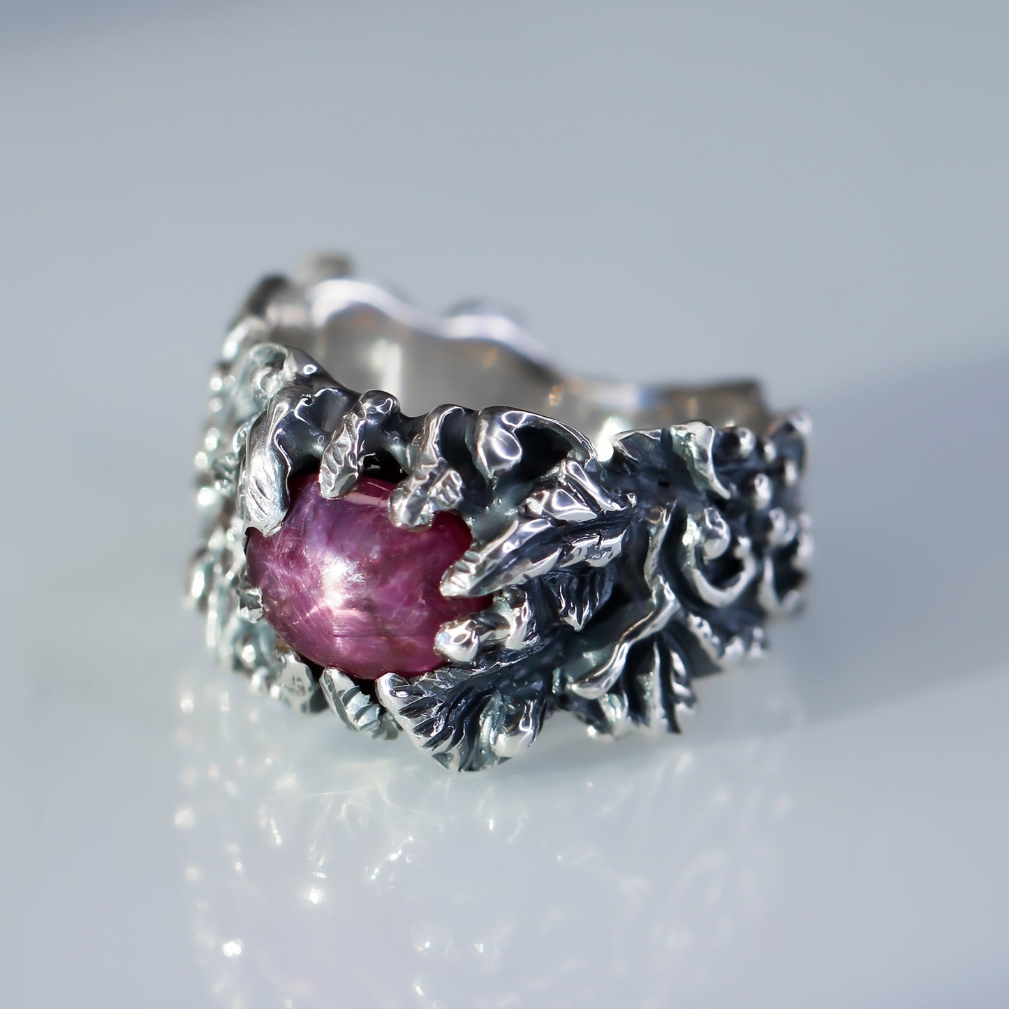 Apollo Karneios / Exalted Sun Talismans / Sol Invictus! -Star Ruby Ring 4- size 9