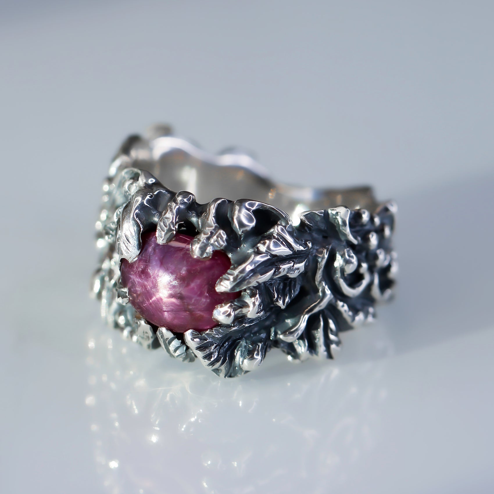 Apollo Karneios / Exalted Sun Talismans / Sol Invictus! -Star Ruby Ring 4- size 9