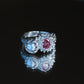 Pink and Pearl Venus Flow Ring, one-of-a-kind, size 7