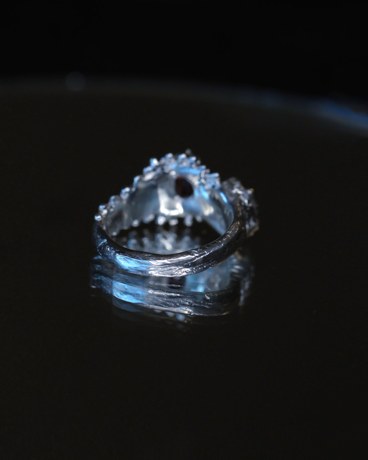 Pink and Pearl Venus Flow Ring, one-of-a-kind, size 7