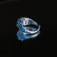 Saffron and Pearl Patina Venus Flow Ring, one-of-a-kind, size 6 3/4