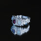Pink Tourmaline, Opal and Pearl Venus Flow Ring, one-of-a-kind, size 7