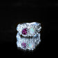 Pink Tourmaline, Opal and Pearl Venus Flow Ring, one-of-a-kind, size 7